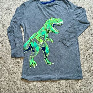 Old Navy Gray Tee with Geometric Dinosaur